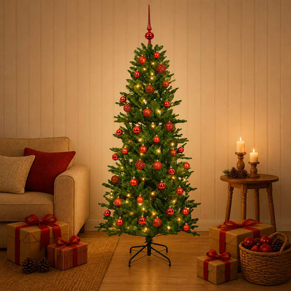 Artificial Christmas Tree with Bauble 150 cm 150 LEDs
