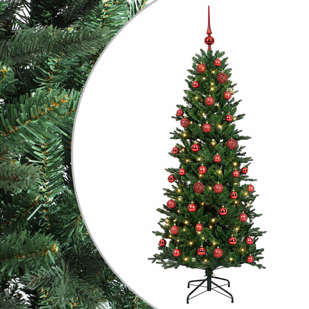 Artificial Christmas Tree with Bauble 150 cm 150 LEDs