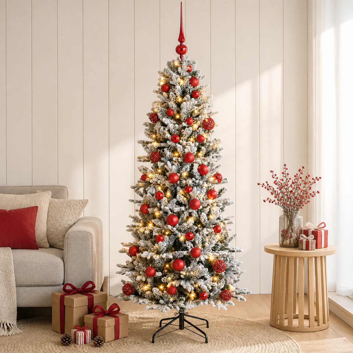 Artificial Christmas Tree with Bauble 150 cm 150 LEDs