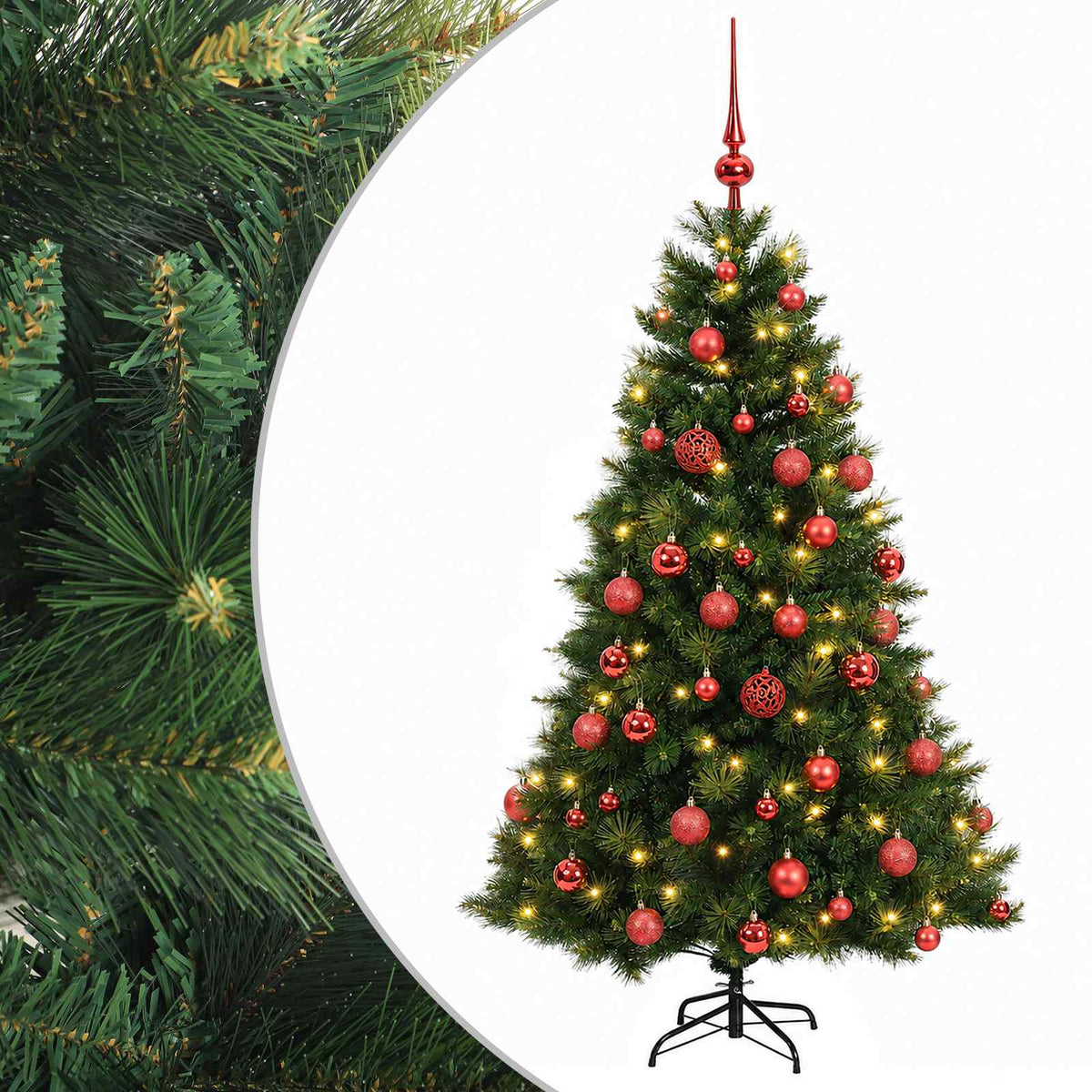 Artificial Christmas Tree with Bauble 120 cm 150 LEDs