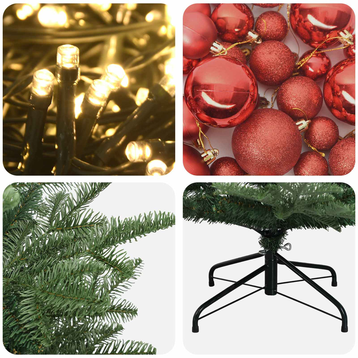 Artificial Christmas Tree with Bauble 120 cm 150 LEDs