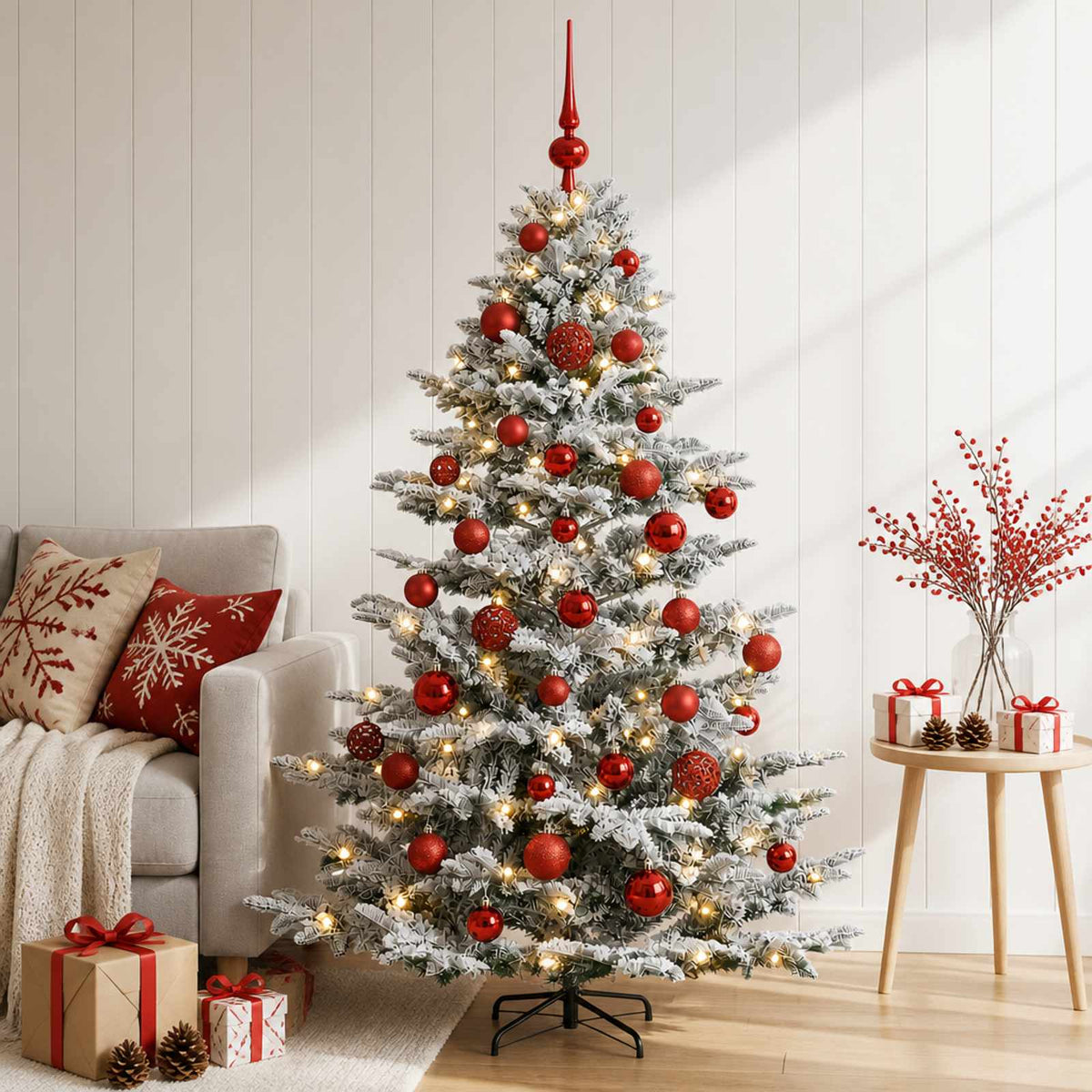 Artificial Christmas Tree with Bauble 150 cm 150 LEDs
