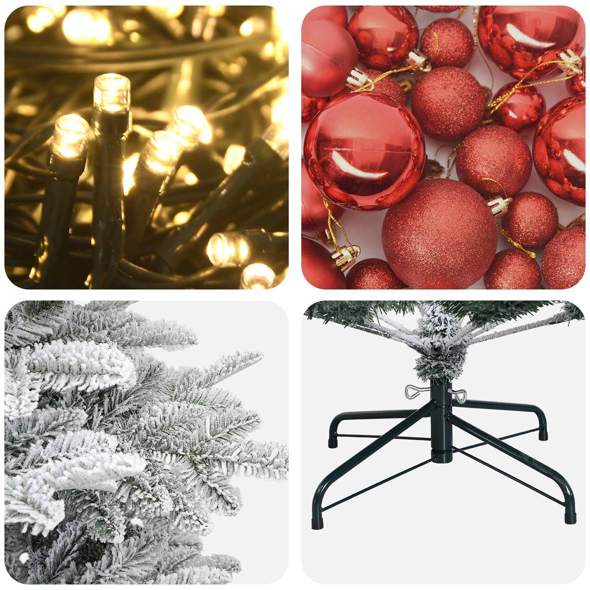 Artificial Christmas Tree with Bauble 150 cm 150 LEDs