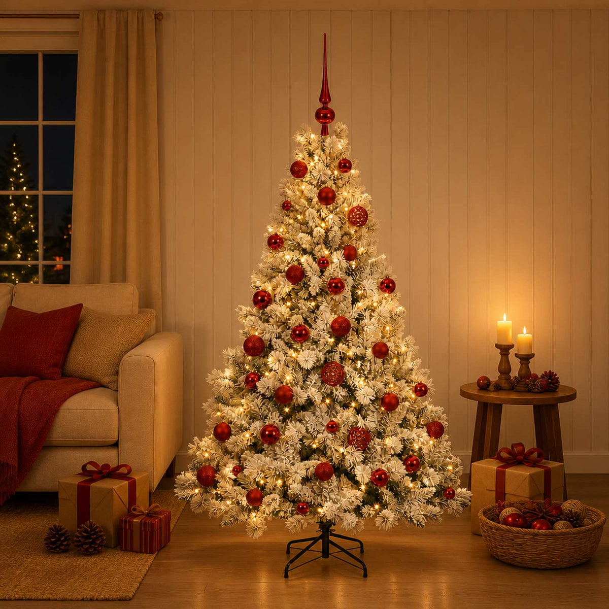 Artificial Christmas Tree with Bauble 120 cm 150 LEDs