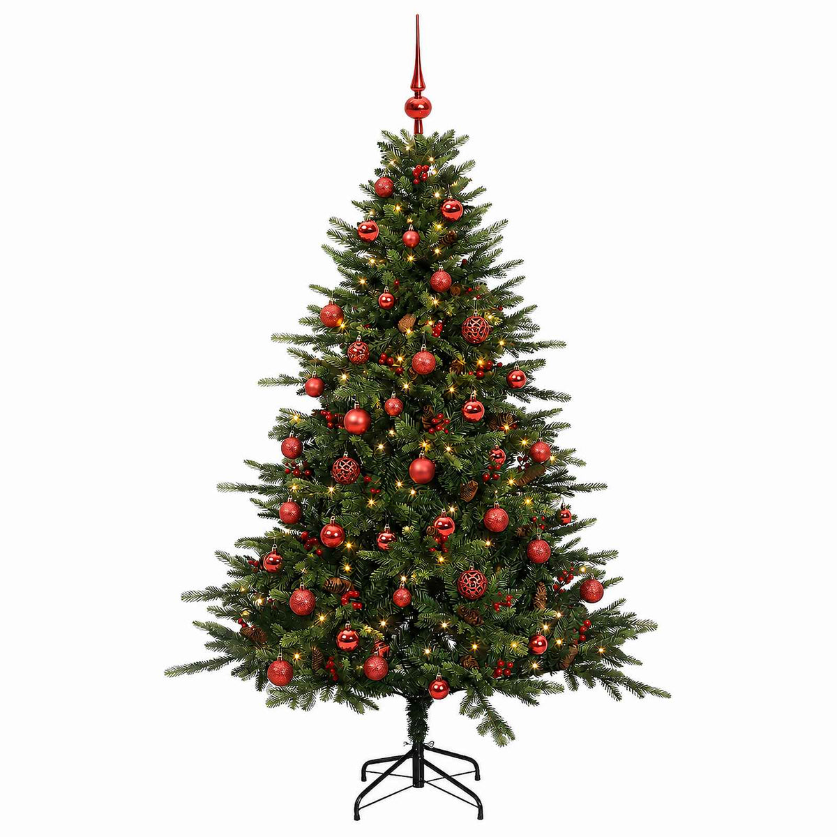 Artificial Christmas Tree with Bauble 150 cm 150 LEDs