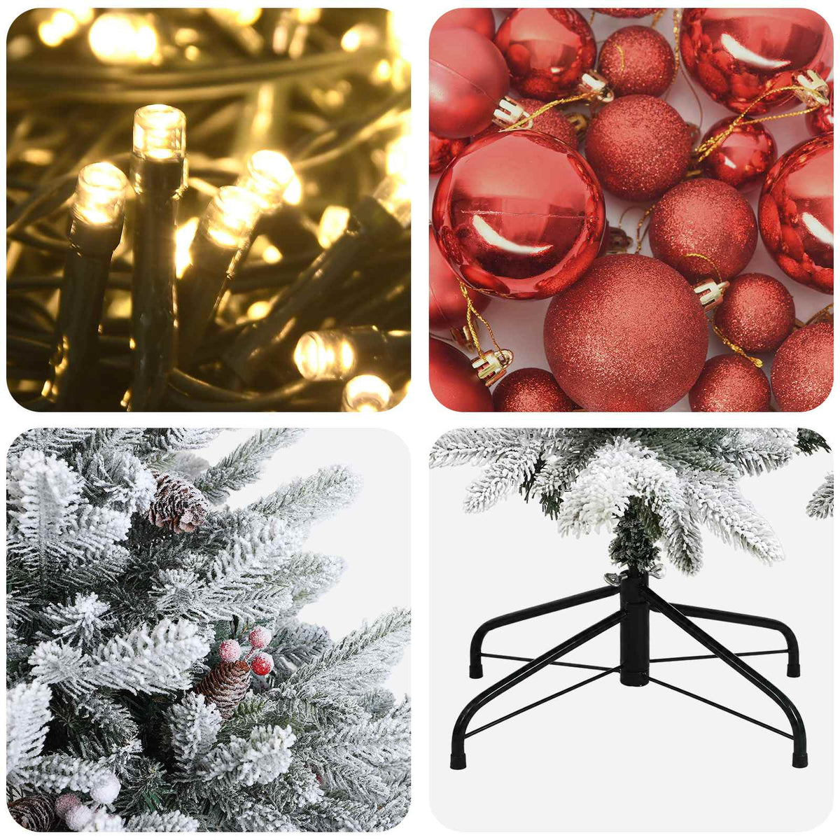 Artificial Christmas Tree with Bauble 150 cm 150 LEDs