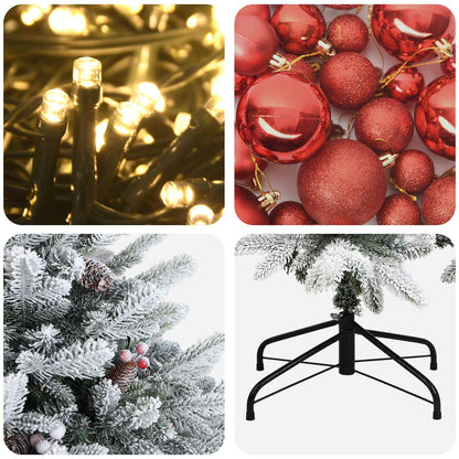 Artificial Christmas Tree with Bauble 150 cm 150 LEDs