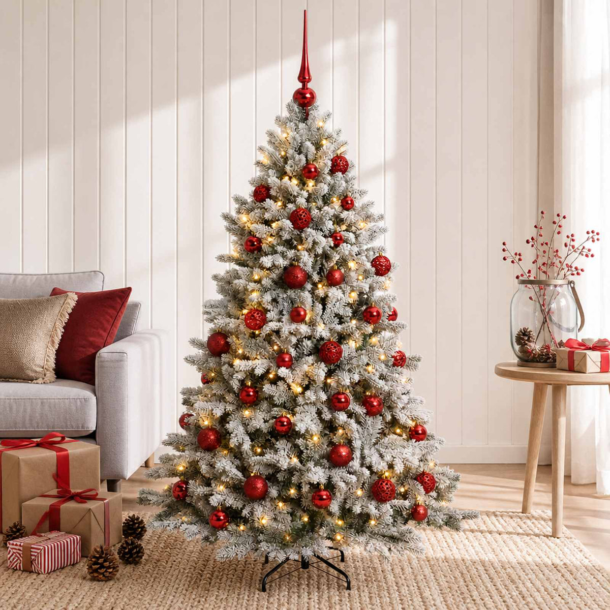 Artificial Christmas Tree with Bauble 150 cm 150 LEDs