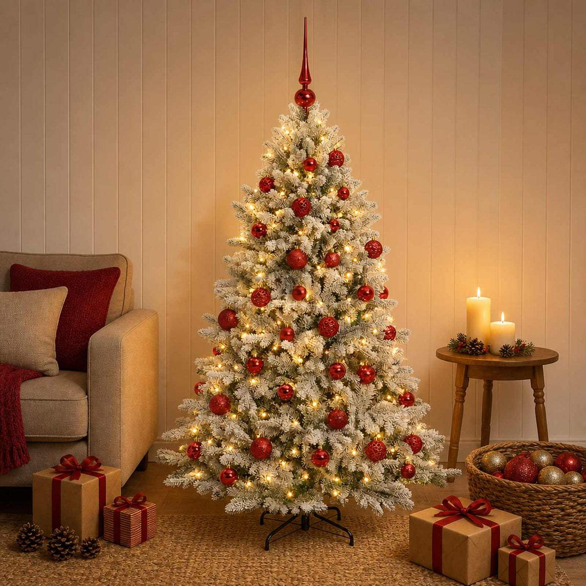 Artificial Christmas Tree with Bauble 150 cm 150 LEDs