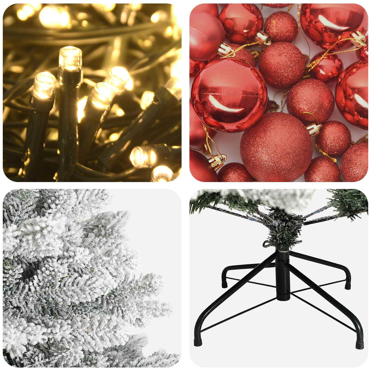 Artificial Christmas Tree with Bauble 150 cm 150 LEDs