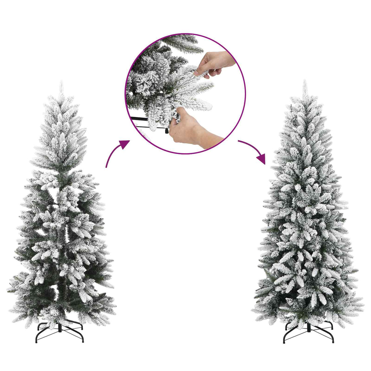 Artificial Christmas Tree with Bauble 150 cm 150 LEDs