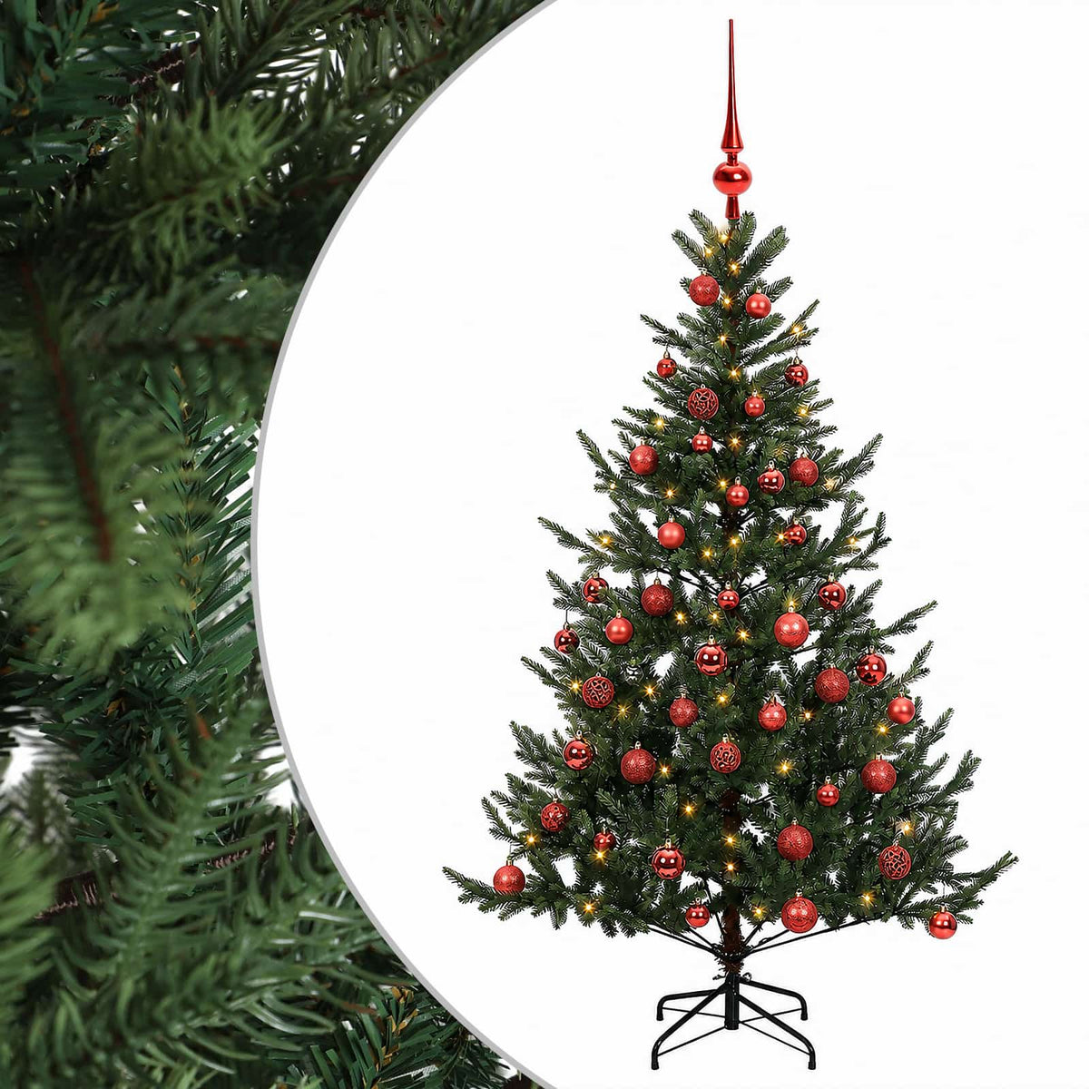 Artificial Christmas Tree with Bauble 120 cm 150 LEDs