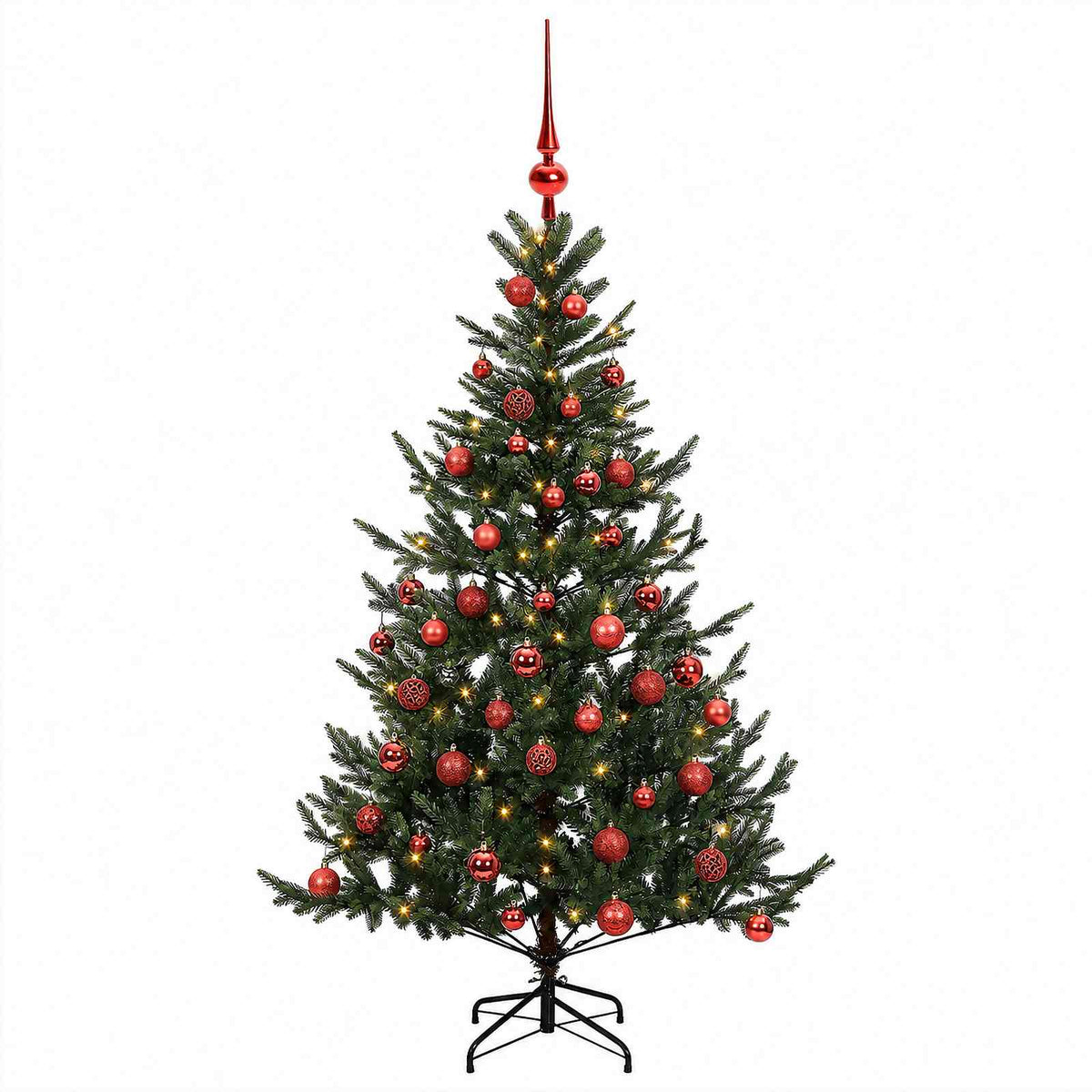 Artificial Christmas Tree with Bauble 150 cm 150 LEDs
