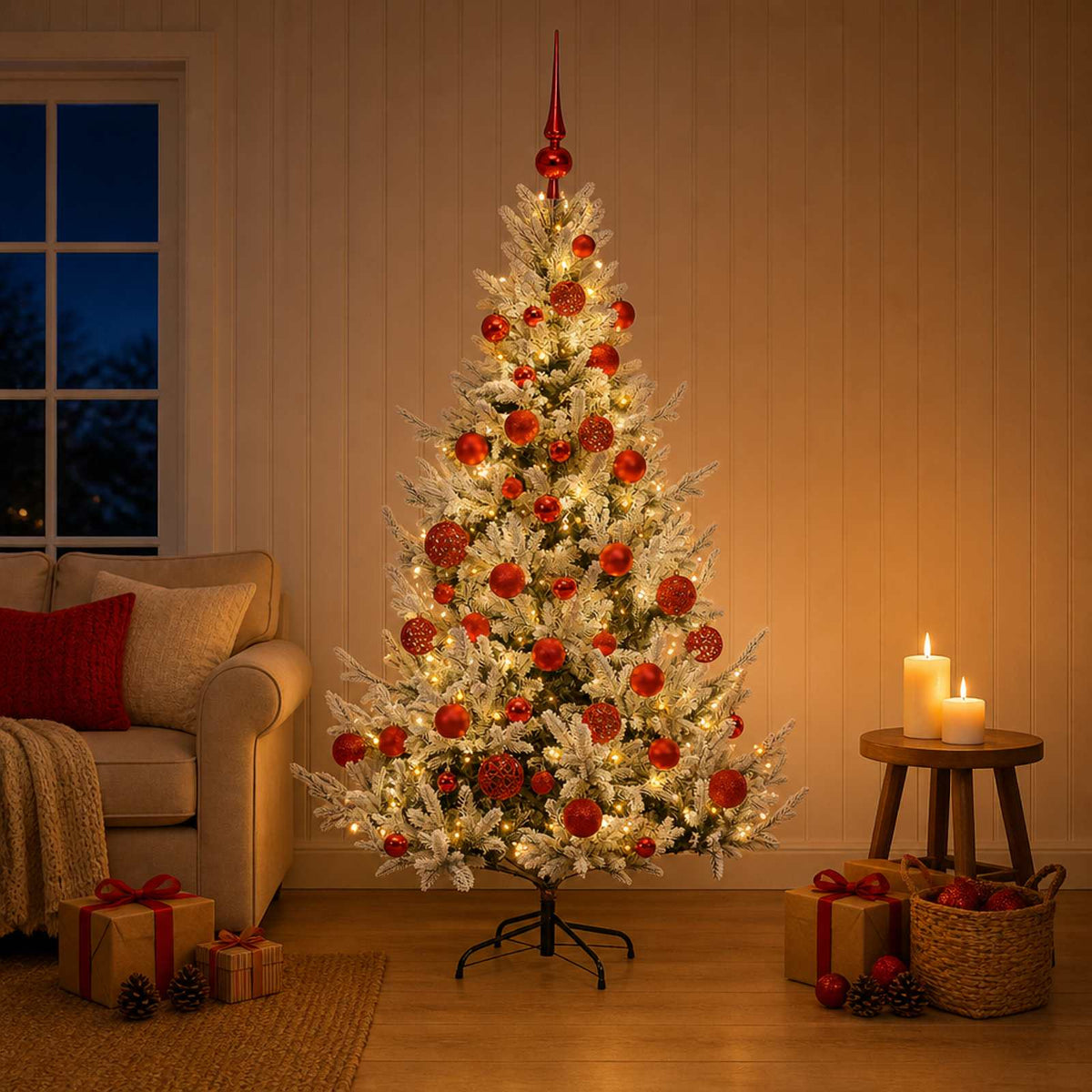 Artificial Christmas Tree with Bauble 150 cm 150 LEDs
