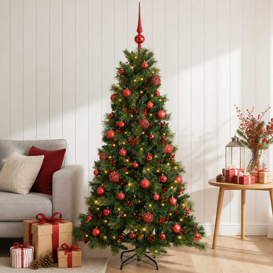 Artificial Christmas Tree with Bauble 150 cm 150 LEDs