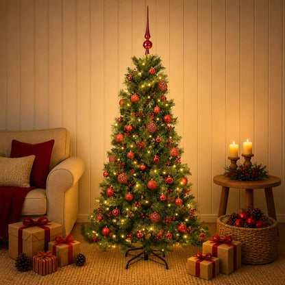 Artificial Christmas Tree with Bauble 150 cm 150 LEDs