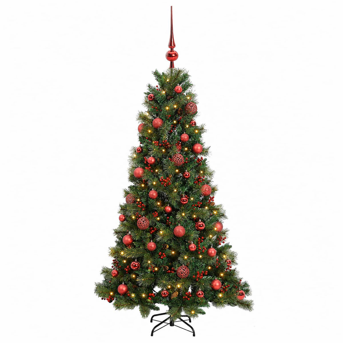 Artificial Christmas Tree with Bauble 150 cm 150 LEDs