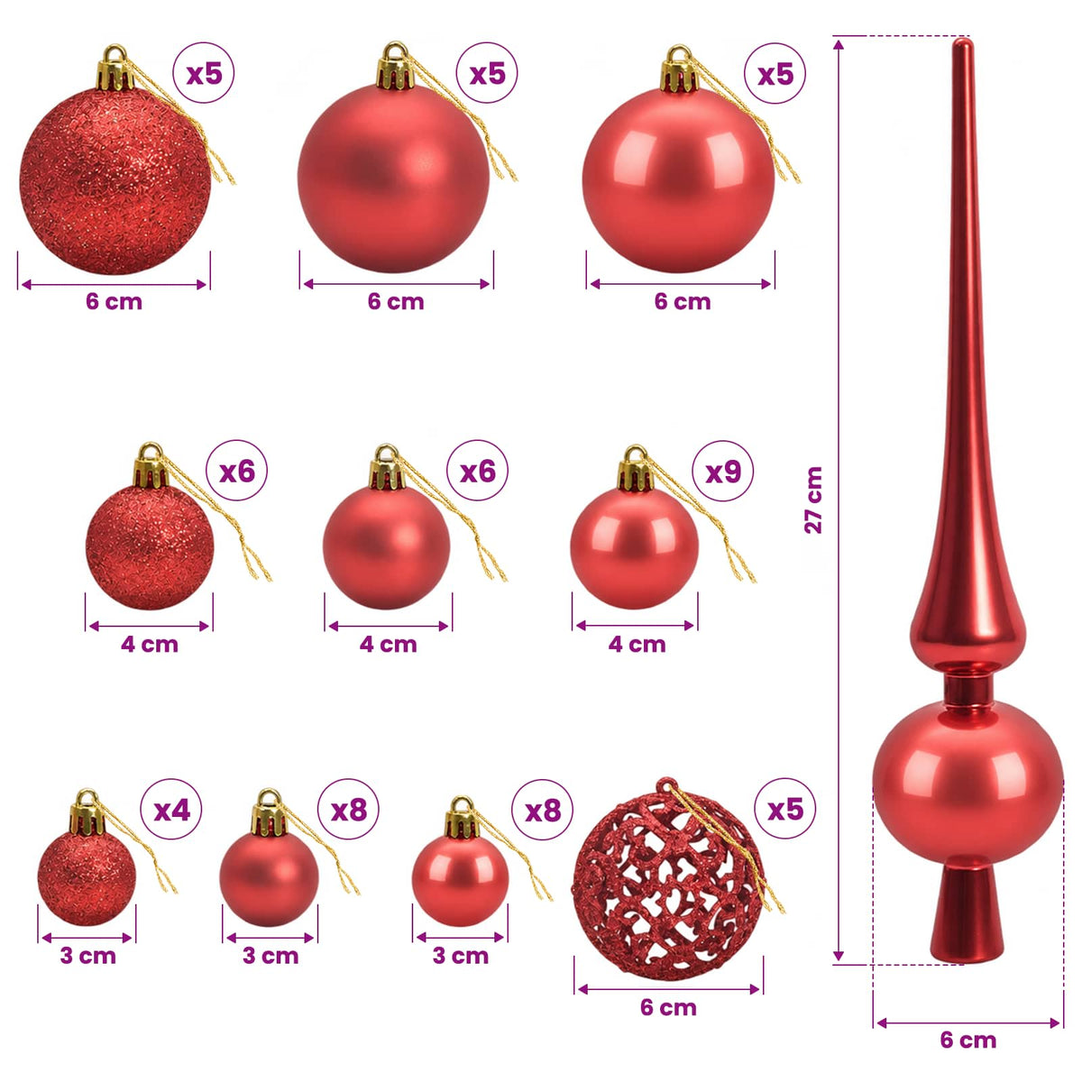 Artificial Christmas Tree with Bauble 150 cm 150 LEDs