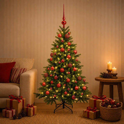 Artificial Christmas Tree with Bauble 150 cm 150 LEDs