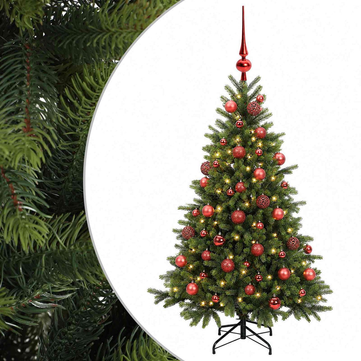 Artificial Christmas Tree with Bauble 150 cm 150 LEDs