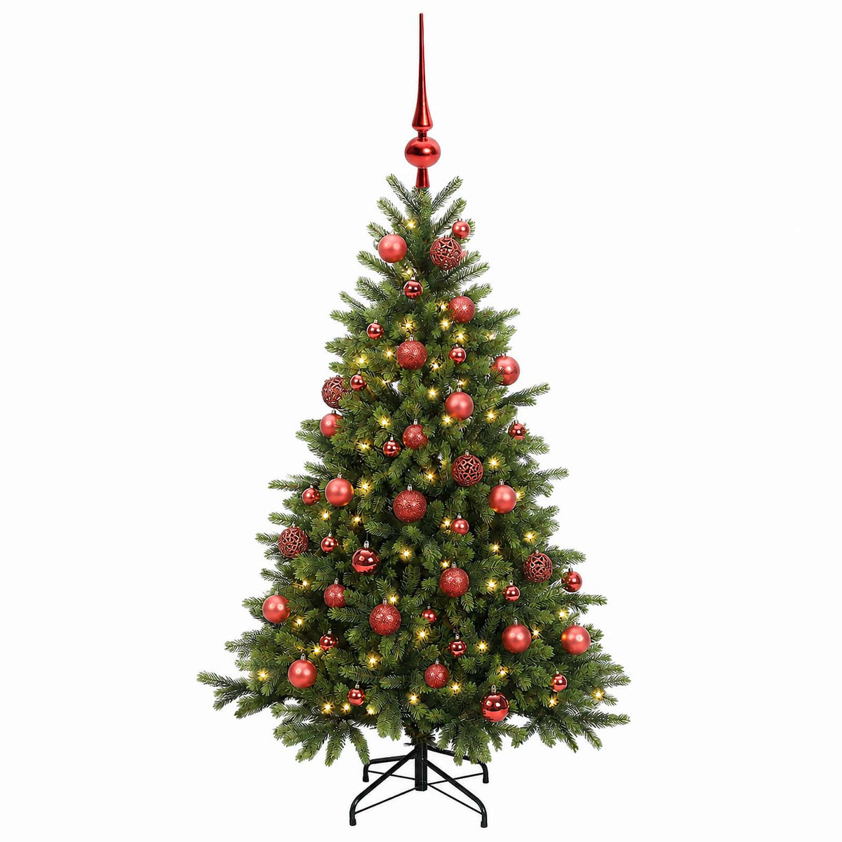 Artificial Christmas Tree with Bauble 150 cm 150 LEDs