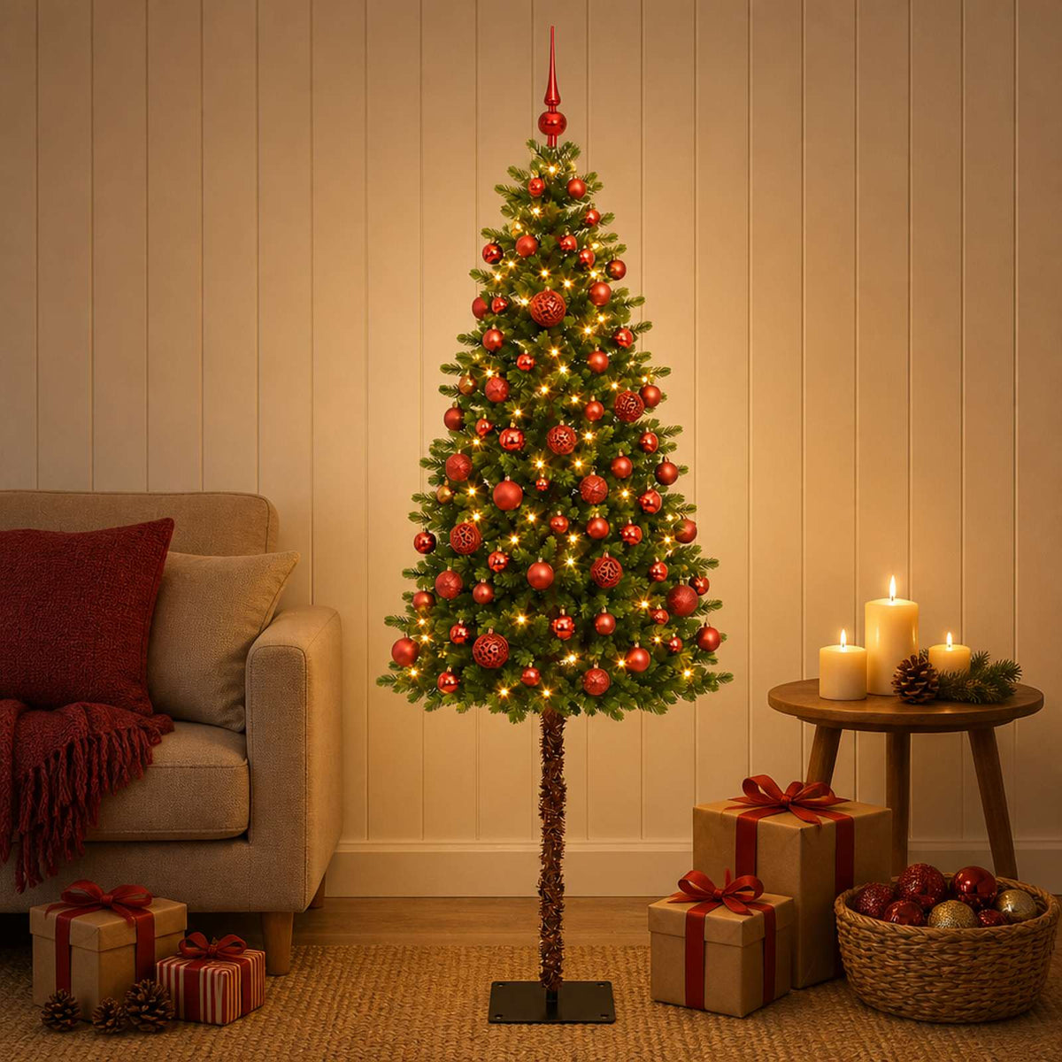 Artificial Christmas Tree with Bauble 180 cm 300 LEDs