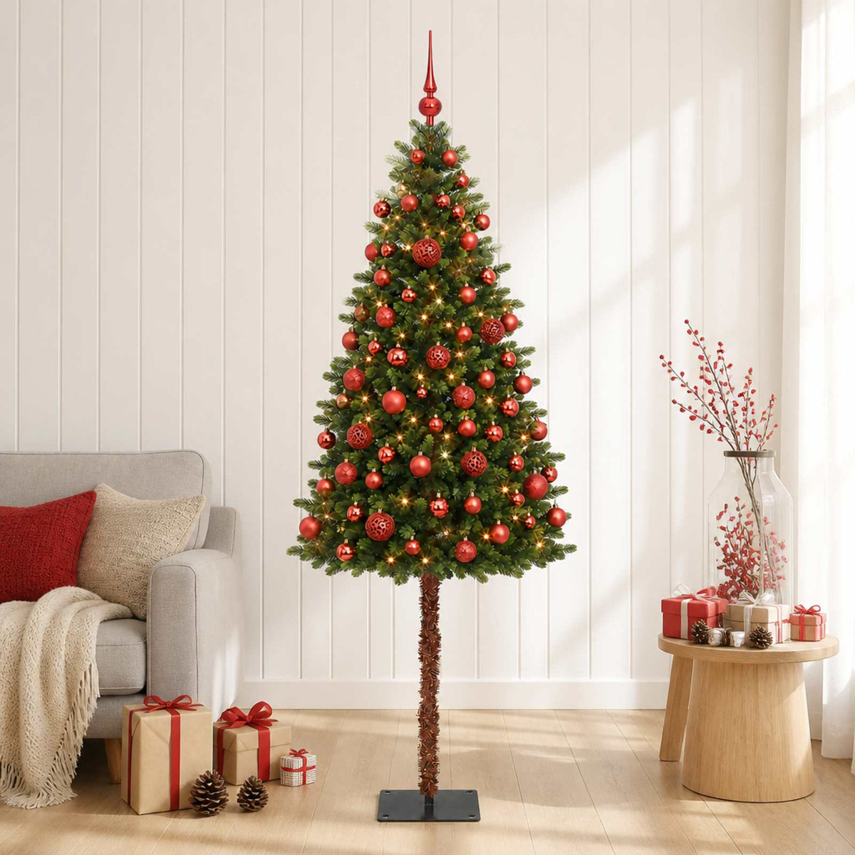 Artificial Christmas Tree with Bauble 120 cm 150 LEDs