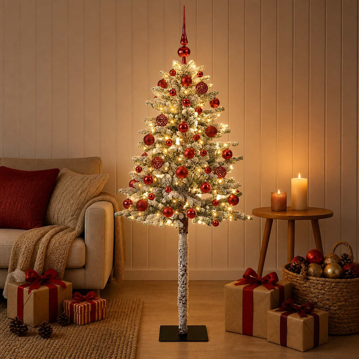 Artificial Christmas Tree with Bauble 120 cm 150 LEDs