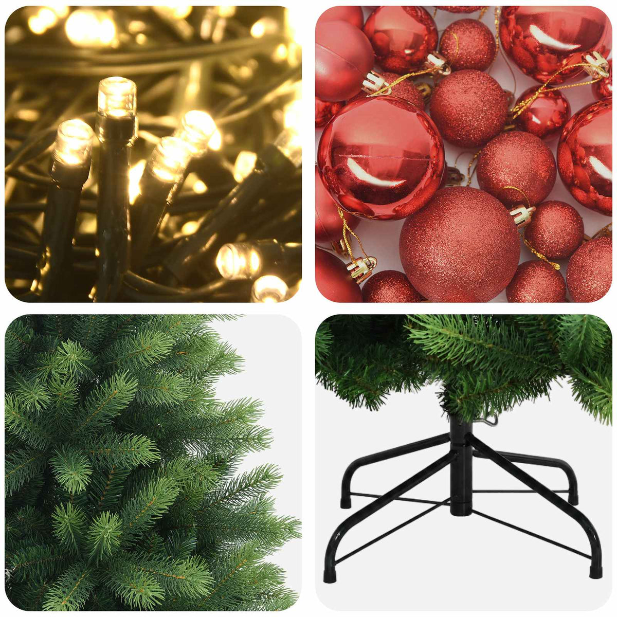 Artificial Christmas Tree with Bauble 150 cm 150 LEDs