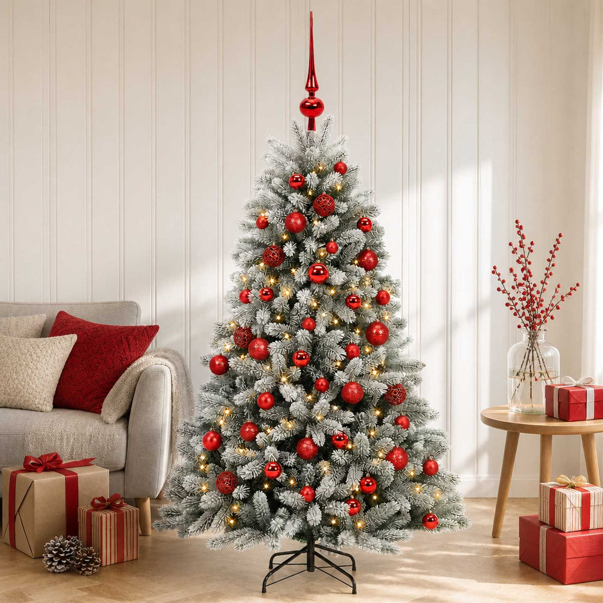 Artificial Christmas Tree with Bauble 150 cm 150 LEDs