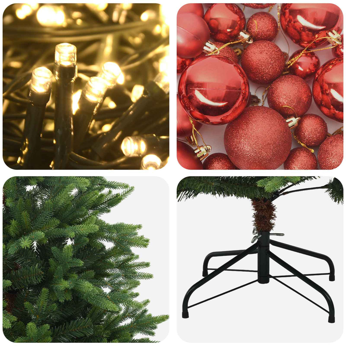Artificial Christmas Tree with Bauble 120 cm 150 LEDs