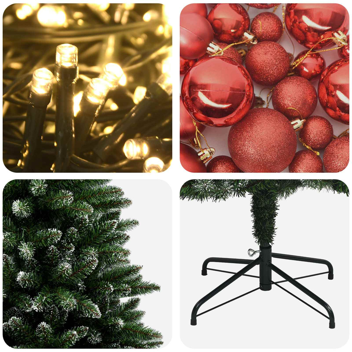 Artificial Christmas Tree with Bauble 150 cm 150 LEDs