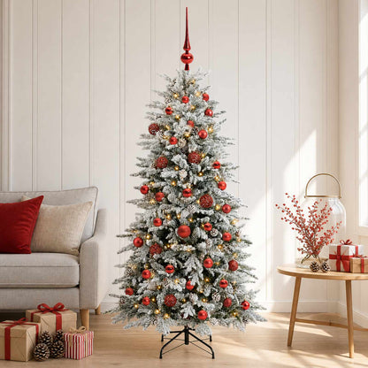 Artificial Hinged Christmas Tree 150 cm 150 LEDs Warm White