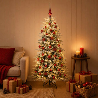 Artificial Hinged Christmas Tree 150 cm 150 LEDs Warm White