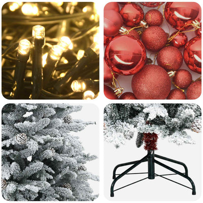 Artificial Hinged Christmas Tree 150 cm 150 LEDs Warm White