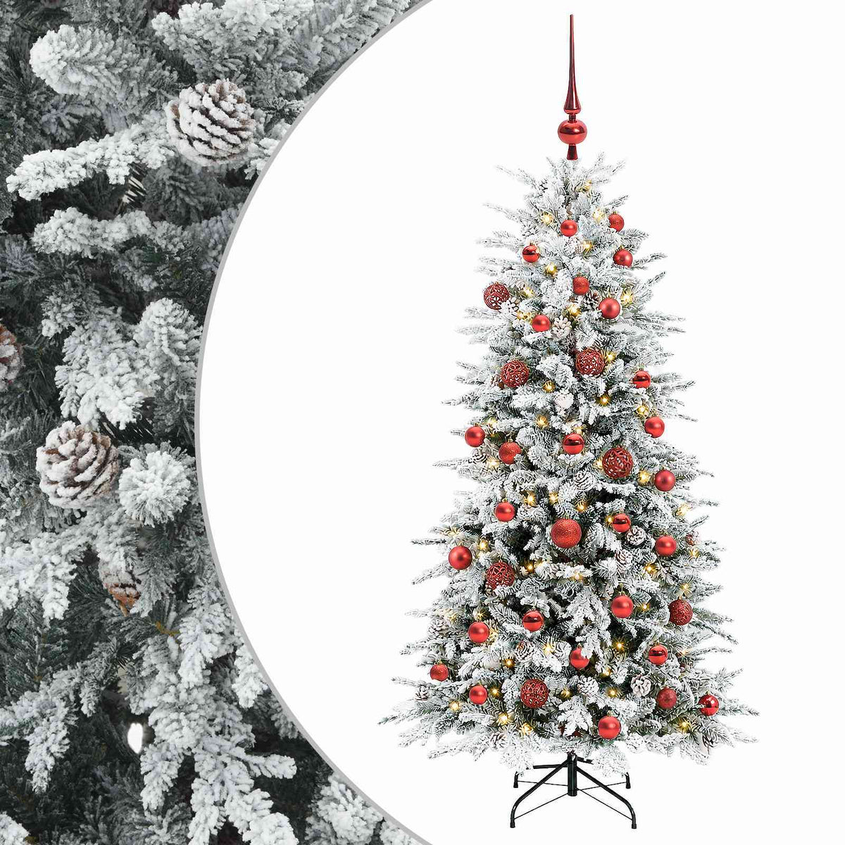 Artificial Hinged Christmas Tree 150 cm 150 LEDs Warm White