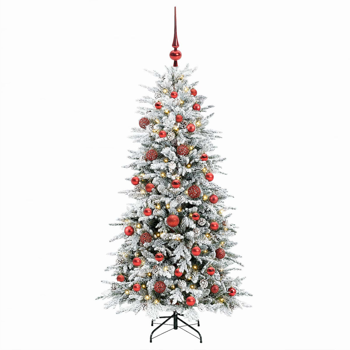 Artificial Hinged Christmas Tree 150 cm 150 LEDs Warm White