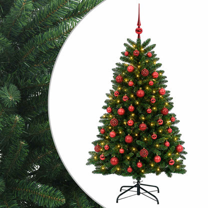 Artificial Christmas Tree Mid-green with Bauble 150 cm 150 LEDs