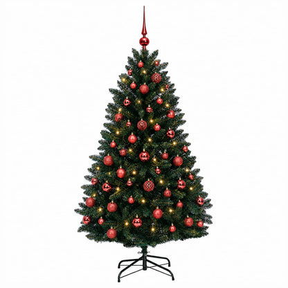 Artificial Christmas Tree Dark Green with Baubles 120 cm