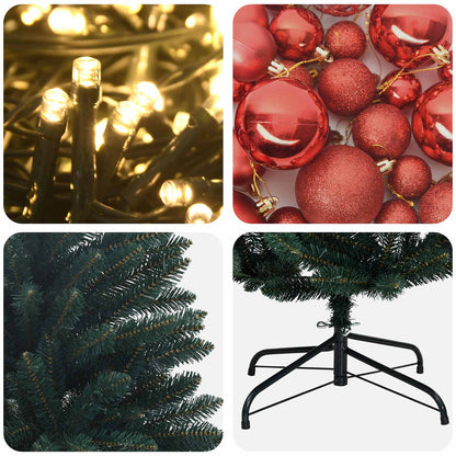 Artificial Christmas Tree Dark Green with Bauble 150 cm