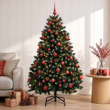 Artificial Christmas Tree Green with Bauble 150 cm 150 LEDs