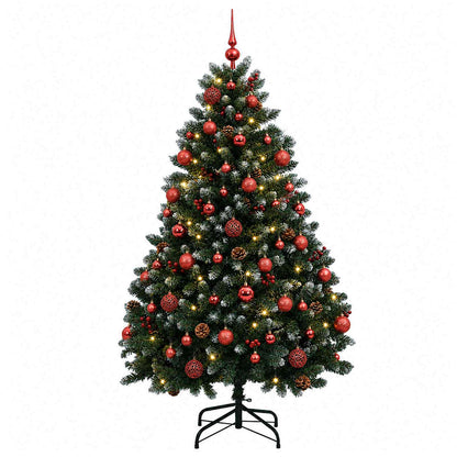 Artificial Christmas Tree Green with Bauble 150 cm 150 LEDs