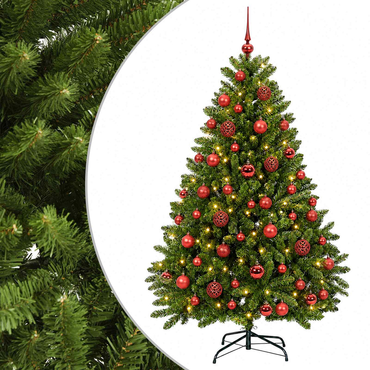Artificial Christmas Tree Light Green with Bauble 120 cm