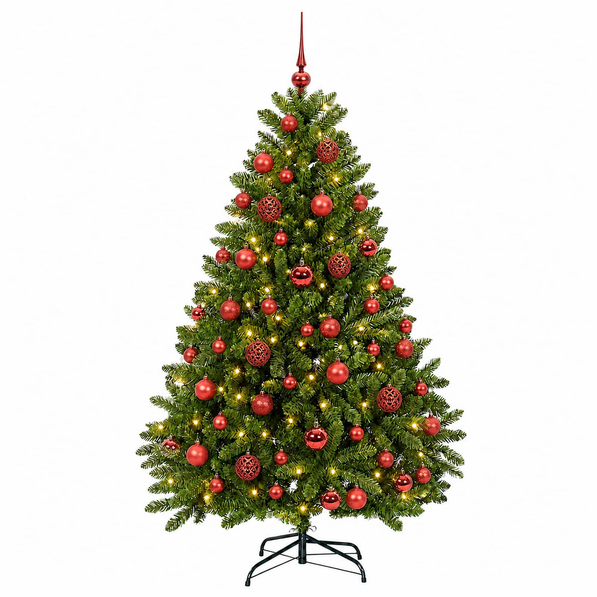 Artificial Christmas Tree Light Green with Bauble 120 cm