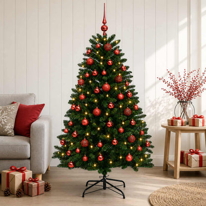 Artificial Christmas Tree Mid-green with Ornament 120 cm