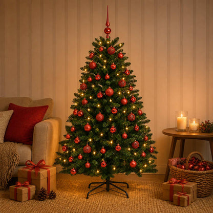 Artificial Christmas Tree Mid-green with Ornament 120 cm