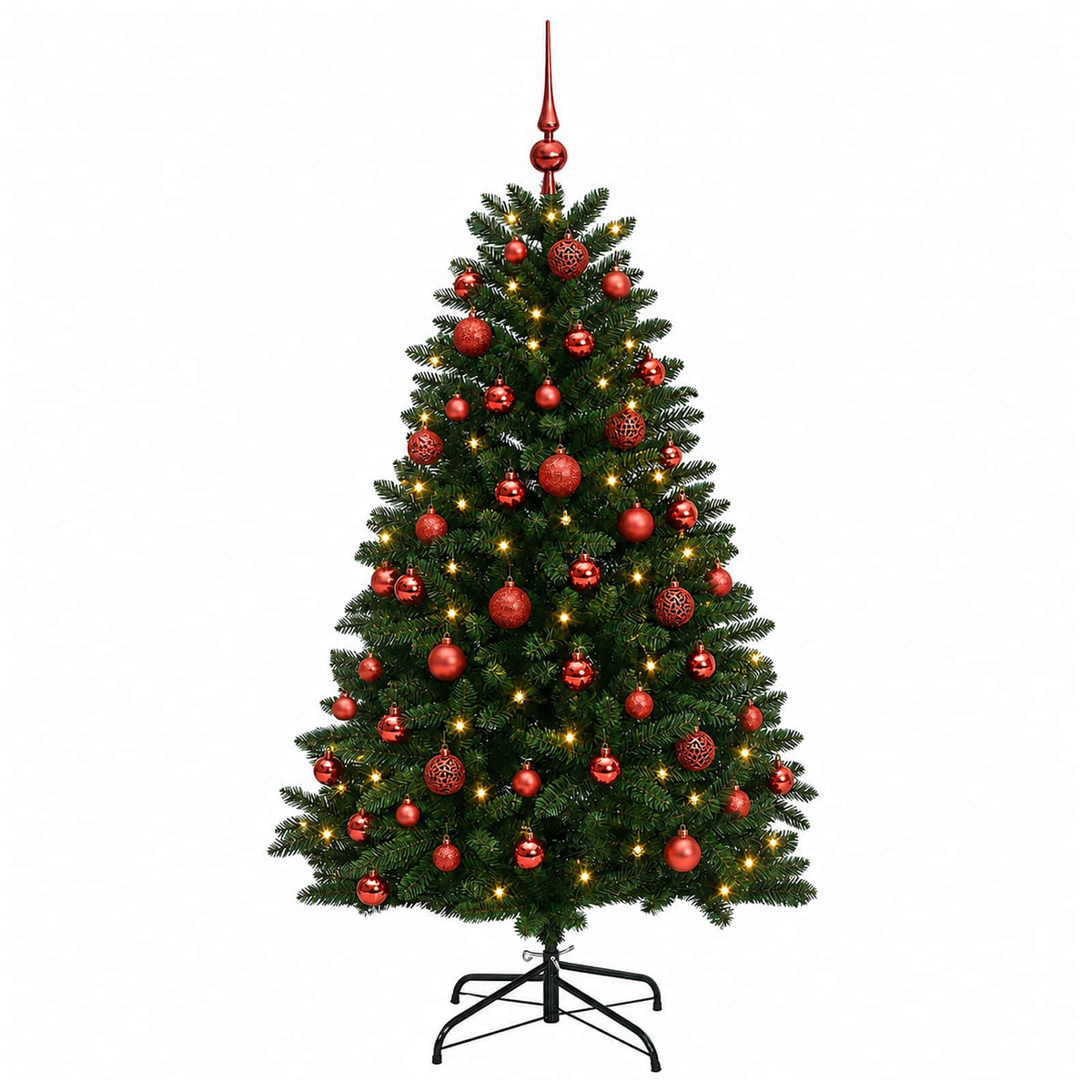 Artificial Christmas Tree Mid-green with Ornament 120 cm