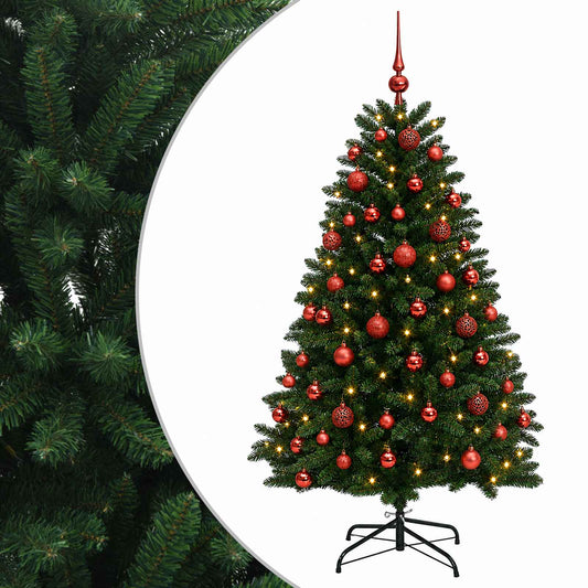 Artificial Christmas Tree Mid-green with Ornament 150 cm