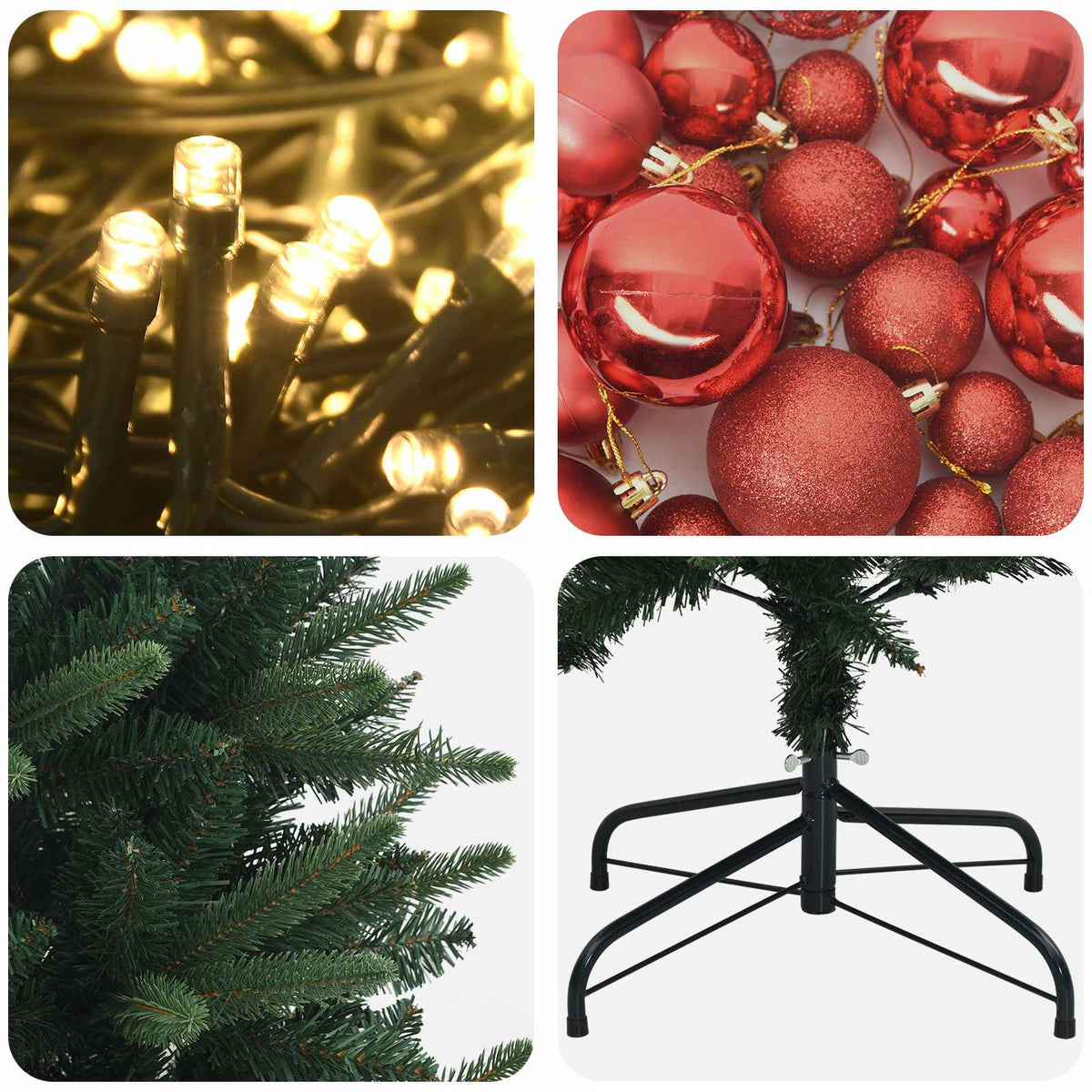 Artificial Christmas Tree with Bauble 150 cm 150 LEDs