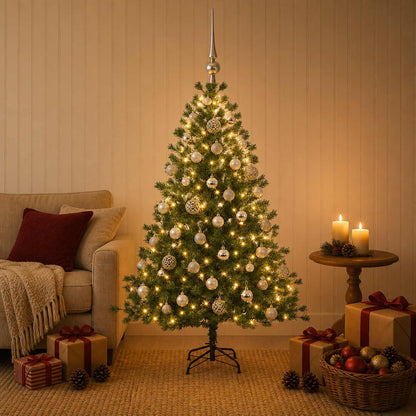 Artificial Christmas Tree with Bauble 150 cm 150 LEDs